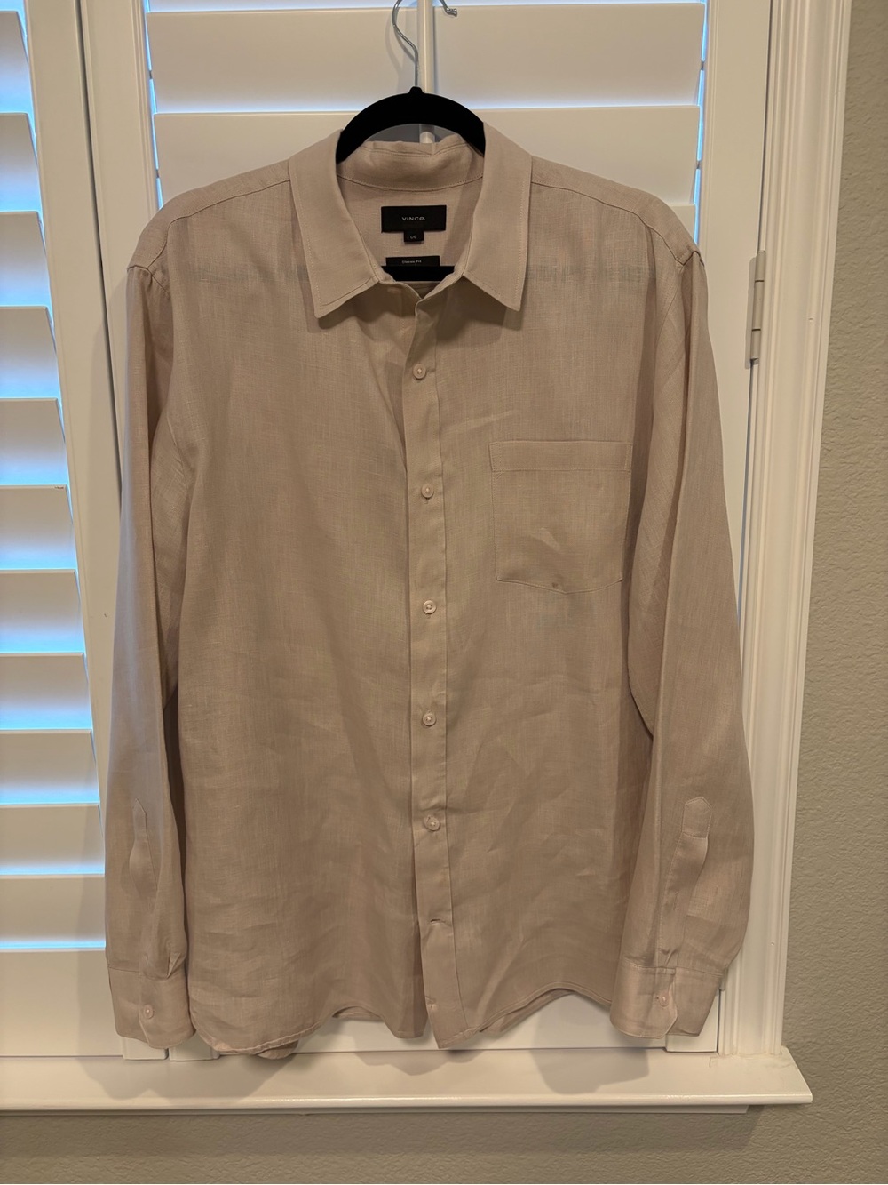 Vince Long-Sleeve Linen Dress Shirt